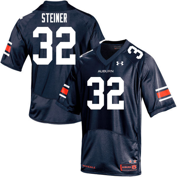 Auburn Tigers Men's Wesley Steiner #32 Navy Under Armour Stitched College 2020 NCAA Authentic Football Jersey HUB7174US